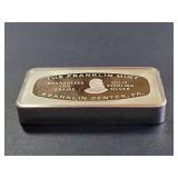 1974 Christmas Franklin Mint Sterling Silver Bar 1000 Grains