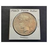1926-D Peace Silver Dollar Coin Circulated