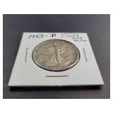 Set of 3 1943 Walking Liberty Half Dollars (1943-S,1943-D,1943)