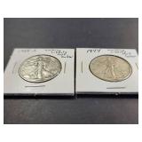 Pair of 1944 Walking Liberty Half Dollar (1944-S,1944)