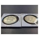 Lot of 2 1964 Kennedy Half Dollar Silver Coins (1964-D,1964)