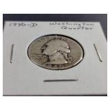 Set of 3 1940 Washington Silver Quarters (1940-S,1940-D,1940)