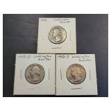 1942 Washington Quarter Collection (1942-S,1942-D,1942)