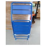 Metal Slat Folding Chair Blue - Room Essentialsâ¢ - Retail: $45