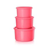 Tupperware 6pc (set of 3) Serve and Store Food Storage Canister Set Pink - Retail: $20