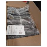 Solar Post Cap Lights, 12-Pack Upgraded Outdoor Deck Fence Post Solar Lights for 4x4 5x5 Wood/Vinyl Posts, IP65 Waterproof, 10-12 Hours Warm/Cool White Glow for Garden/Patio/Porch - Black - Retail: $5