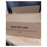Solar Post Cap Lights, 12-Pack Upgraded Outdoor Deck Fence Post Solar Lights for 4x4 5x5 Wood/Vinyl Posts, IP65 Waterproof, 10-12 Hours Warm/Cool White Glow for Garden/Patio/Porch - Black - Retail: $5