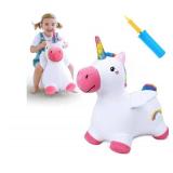 iPlay, iLearn Bouncy Pals Hopping Unicorn Horse, Toddler Girl Inflatable Bouncing Animal Hopper Toy - Retail: $35