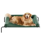 RRPETHOME Large Elevated Cooling Dog Bed, Raised Dog Cot Beds for Large Dogs, Elevated Outdoor Pet Cot, Chew Proof Portable Cooling Pet Cot with Skid-Resistant Feet and Breathable Mesh - Retail: $55