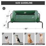 RRPETHOME Large Elevated Cooling Dog Bed, Raised Dog Cot Beds for Large Dogs, Elevated Outdoor Pet Cot, Chew Proof Portable Cooling Pet Cot with Skid-Resistant Feet and Breathable Mesh - Retail: $55