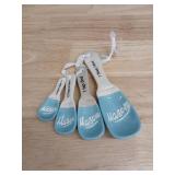 Ceramic Measuring Spoons Set - Mason Blue - Retail: $24