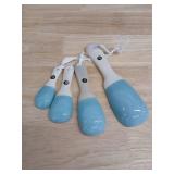 Ceramic Measuring Spoons Set - Mason Blue - Retail: $24