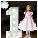 Marquee Numbers 3 Feet Tall Big Light Up Numbers First 1 - Retail: $19
