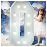 Marquee Numbers 4 Feet Tall Big Light Up Numbers. Number 0 - Retail: $39