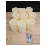 Set of 9 Remote-Controlled LED Flameless Candles - Retail: $25