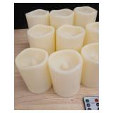 Set of 9 Remote-Controlled LED Flameless Candles - Retail: $25