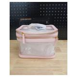 Clear Beauty Goodies Makeup Case with Pink Trim - Retail: $15