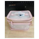 Clear Beauty Goodies Makeup Case with Pink Trim - Retail: $15