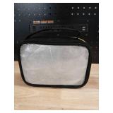 Black Cosmetic Travel Case with Gold Zipper - Retail: $12