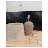 Modern Ceramic Table Lamp with Gold Hardware - Retail: $75
