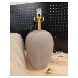 Modern Ceramic Table Lamp with Gold Hardware - Retail: $75