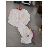 Jasonwell Giant Inflatable Unicorn Pool Float Floatie Ride On with Fast Valves Large Rideable Blow Up Summer Beach Swimming Pool Party Lounge Raft Decorations Toys Kids Adults - Retail: $36