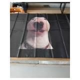 Large Dog Portrait Fabric Flag 58 inches x 34 inches - Retail: $25