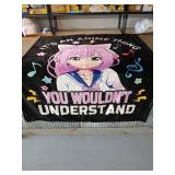 Anime Music Theme Plush Blanket 4 foot x 5 foot  - Retail: $25