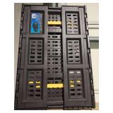 APPEARS NEW - X-Space Stackable Folding Crate, 23 1/2in.W x 7 1/16in.H