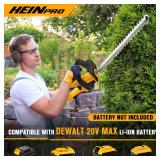 APPEARS NEW - HEINPRO Cordless Hedge Trimmer 22-Inch Compatible with DEWALT 20V MAX Battery, Electric Hedge Trimmer Cordless, Bush Trimmers for Garden, Battery Powered Hedge Trimmers (Tool Only) batte