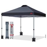 MASTERCANOPY Durable Pop-up Canopy Tent with Roller Bag (12x12, Black) - handkerchief on cover not functional - Canopy in great shape  - Retail: $199