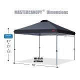 MASTERCANOPY Durable Pop-up Canopy Tent with Roller Bag (12x12, Black) - handkerchief on cover not functional - Canopy in great shape  - Retail: $199