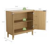 APPEARS NEW - Contemporary/Modern Yellow Sideboard - 32 x 32 x 14 inch