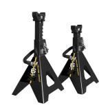 APPEARS NEW - YELLOW JACKET Jack Stands 6 Ton with Double Locking for Lifting Car SUVS, Heavy Duty Steel, 13000 lb Capacity, 1 Pair, Black  - Retail: $85