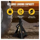APPEARS NEW - YELLOW JACKET Jack Stands 6 Ton with Double Locking for Lifting Car SUVS, Heavy Duty Steel, 13000 lb Capacity, 1 Pair, Black  - Retail: $85