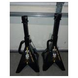 APPEARS NEW - YELLOW JACKET Jack Stands 6 Ton with Double Locking for Lifting Car SUVS, Heavy Duty Steel, 13000 lb Capacity, 1 Pair, Black  - Retail: $85