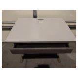 Single Drawer Office Desk with Cable Management - 35.5 x 26.75" x 29.5"