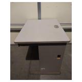 Single Drawer Office Desk with Cable Management - 35.5 x 26.75" x 29.5"