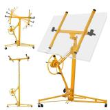 Drywall Lift, Drywall Jack Lift Sheetrock Lift for Ceiling 360° Adjustable, Drywall Panel Hoist 150 lbs Heavy Duty Drywall Lifter, Foldable Sheetrock Lift for Home Improvement (Yellow)  - Retail: $16