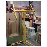 Drywall Lift, Drywall Jack Lift Sheetrock Lift for Ceiling 360° Adjustable, Drywall Panel Hoist 150 lbs Heavy Duty Drywall Lifter, Foldable Sheetrock Lift for Home Improvement (Yellow)  - Retail: $16