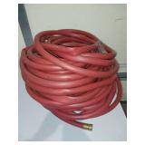 Heavy Duty Red Garden Hose with Brass Fittings - 200 ft approx length