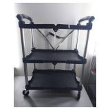 Olympia Tools 85-188 Pack-N-Roll Folding Collapsible Service Cart, 150LB Capacity, Black  - Retail: $118