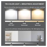 APPEARS NEW - FZYUAN Irregular Bathroom Mirror with 3 Color LED Lights and Anti-Fog, Wall Mounted LED Lighted Backlit Mirror Asymmetrical Makeup Mirror Vanity Mirror Wall Mirror for Bathroom Entrance,