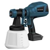 FACTORY SEALED - Adostob Cordless Paint Sprayer - (Tool Only), Electric Spray Paint Gun with 3 Spray Patterns & 5 Nozzles, 1200ml Tank, Easy for Fence, Furniture, Cabinets, Doors