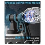 FACTORY SEALED - Adostob Cordless Paint Sprayer - (Tool Only), Electric Spray Paint Gun with 3 Spray Patterns & 5 Nozzles, 1200ml Tank, Easy for Fence, Furniture, Cabinets, Doors