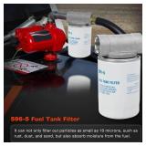 APPEARS NEW - Fuel Tank Filter Kit with 3/4 NPT Top Cap Compatible with Fuel Pumps Transfer Tanks, 10 Micron Diesel Filter