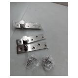 2pcs Pivot Hinge Rotating Hinge 270 Degree Stainless Steel Concealing Hinges Door Pivot Hinges Up Down Shaft (Eccentric Shaft, Small-2 Pack)