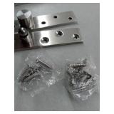 2pcs Pivot Hinge Rotating Hinge 270 Degree Stainless Steel Concealing Hinges Door Pivot Hinges Up Down Shaft (Eccentric Shaft, Small-2 Pack)