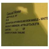 FACTORY SEALED - Casual Home Solid Wood Kitchen Island, Natural Maple Top, White Base (New) 40*20*36.5inch  - Retail: $180