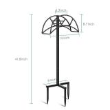 APPEARS NEW - TomCare Garden Hose Holder Detachable Metal Water Hose Holder Holds 150 FT Hoses Free Standing Hose Hanger Stand Heavy Duty Garden Storage Rack for Outside Yard Lawn, Black